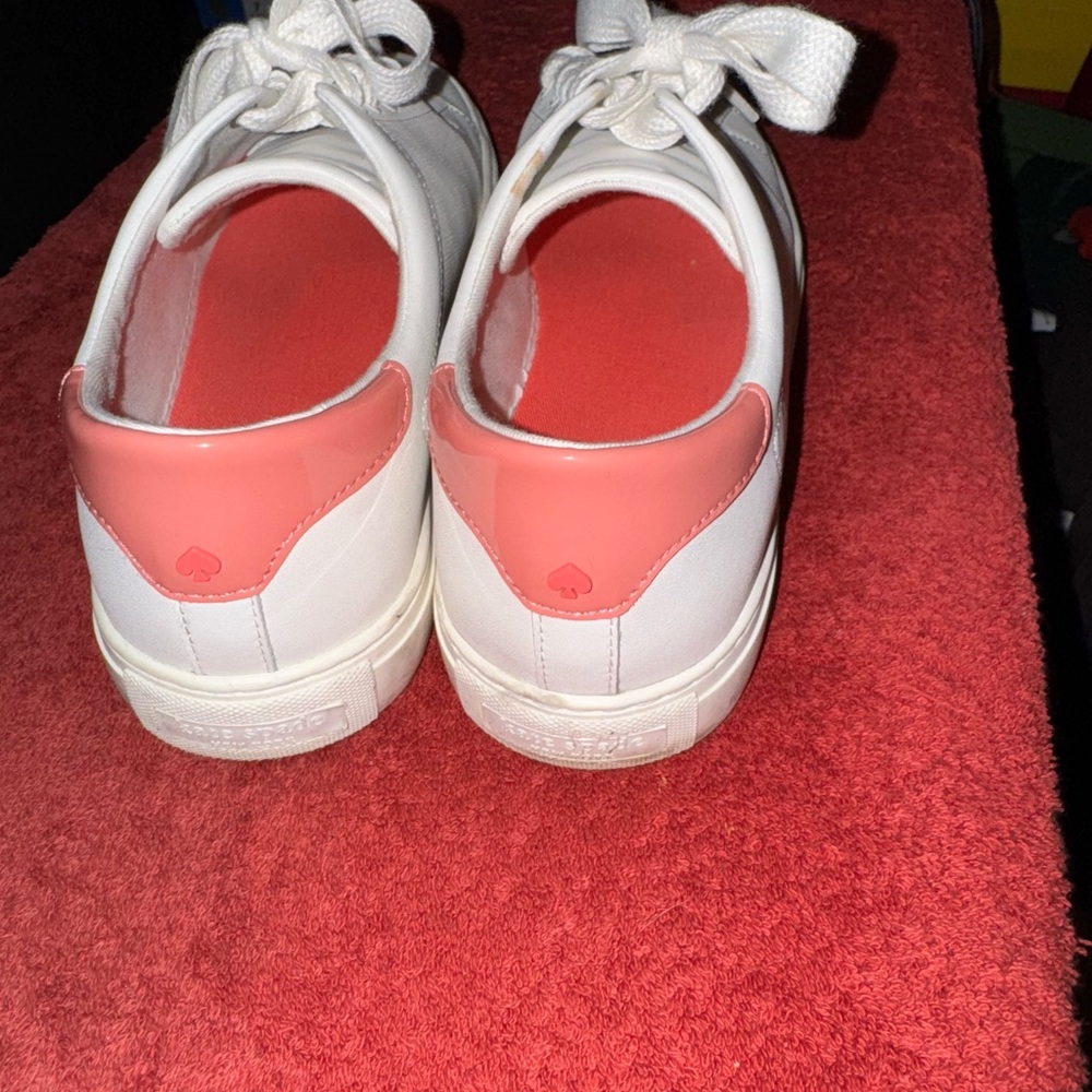 White and Pink Sneakers